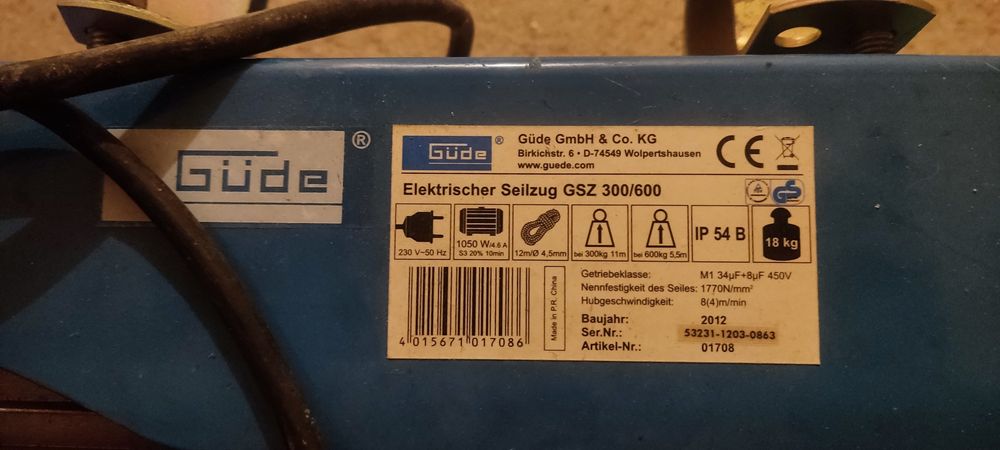 Elektryczny wciągnik linowy