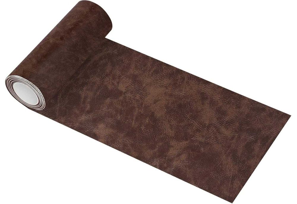 Skóra Materiał Tkanina Łata Łatka Samoprzylepna Klej 160x10cm Brązowa