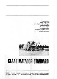 Katalog części Claas Matador  Standard Gigant