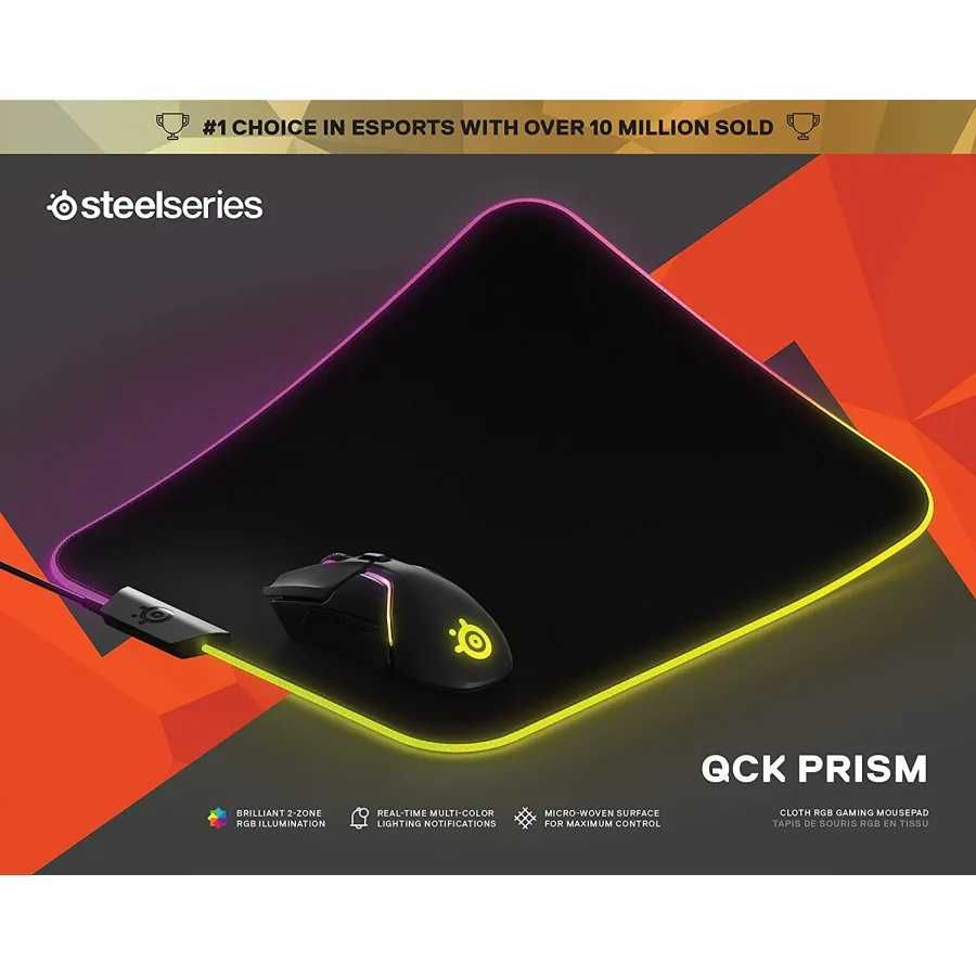 Коврик SteelSeries QcK Prism Cloth RGB M 63825 Килимок для мишки мыши