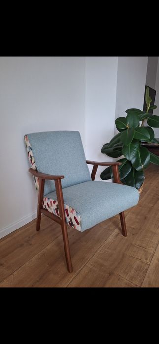 Fotel vintage, mahoń, po renowacji.
