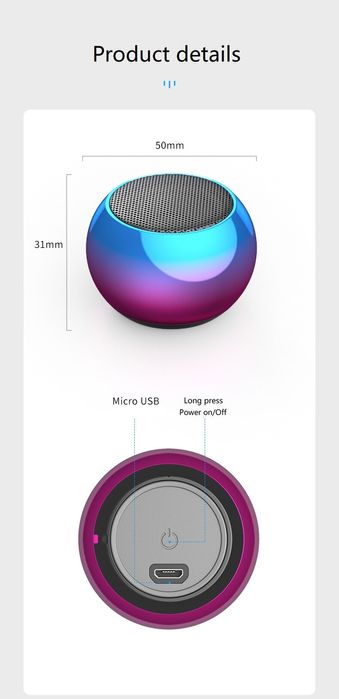Bezprzewodowy 4 Watowy metalowy głośnik bluetooth