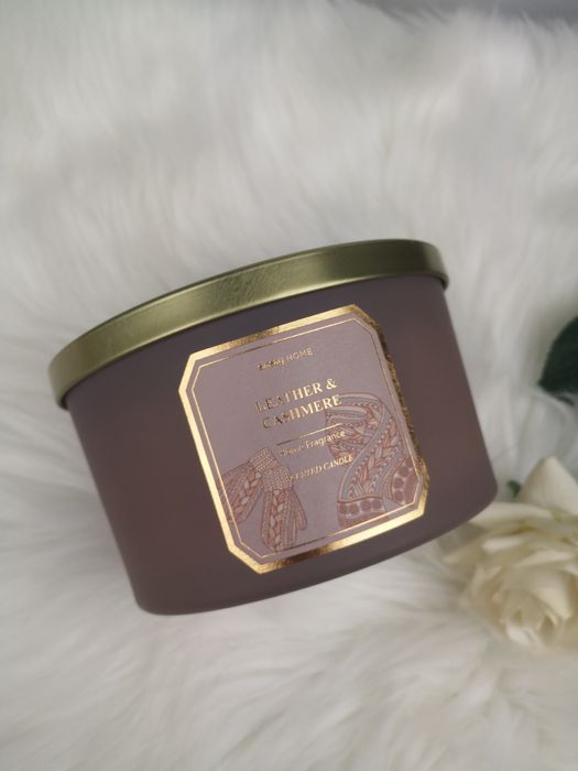 Duża świeca zapachowa Leather & Cashmere świeczka Skórach i Kaszmir
