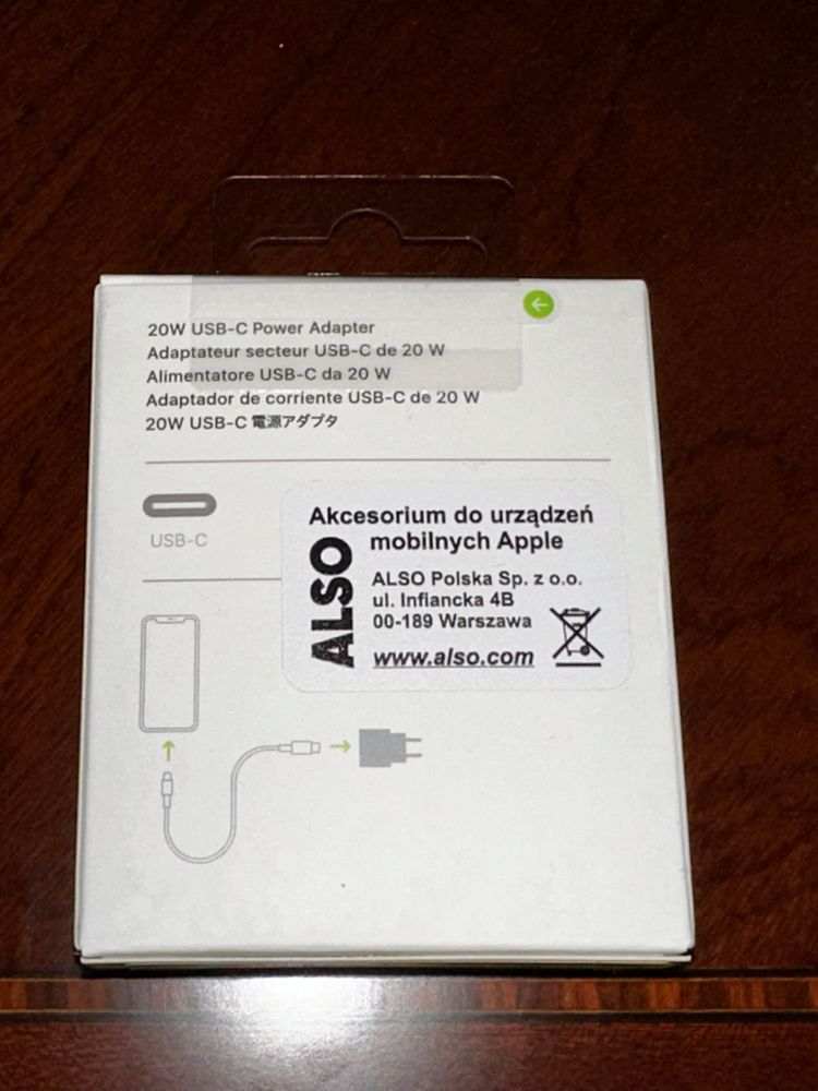 USB-C Power Adapter 20W iPhone Apple
