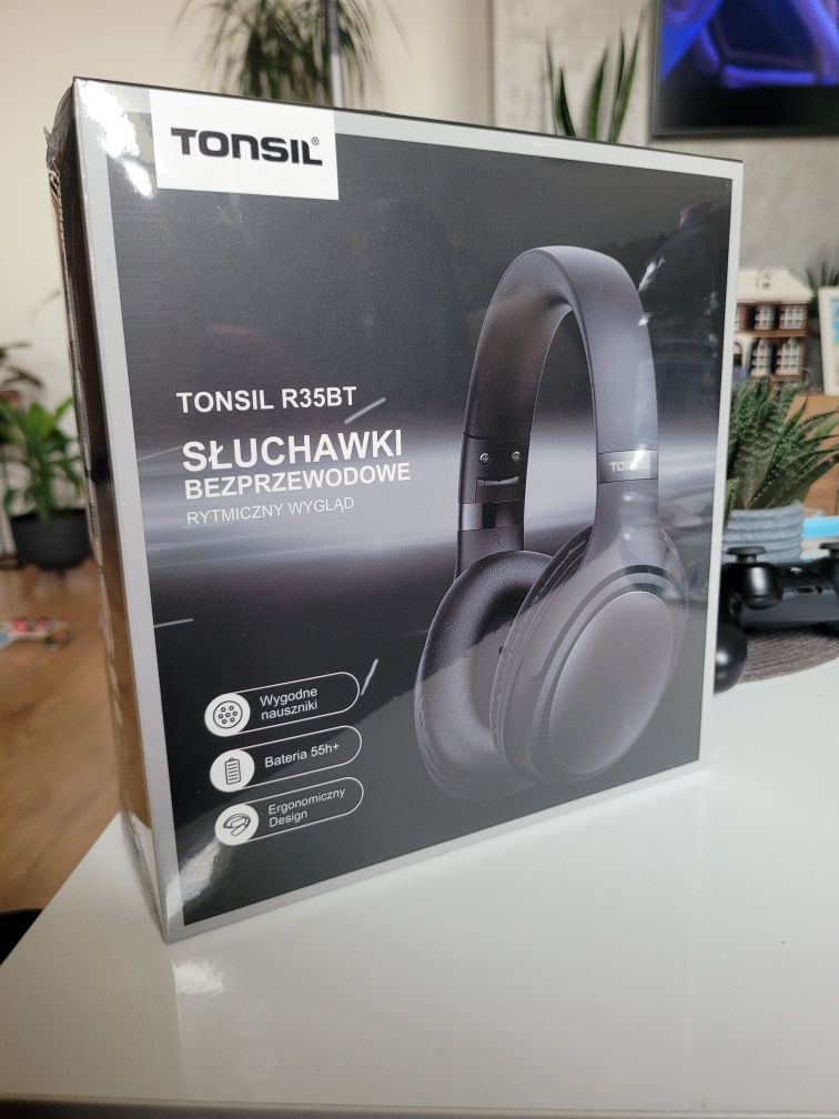 Okazja!!! Nowe Słuchawki bezprzewodowe Tonsil R35BT Bluetooth Radio SD