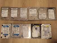 Zestaw 11 dysków HDD –2TB / 1TB / 500GB i inne– SATA + IDE  – 100% OK