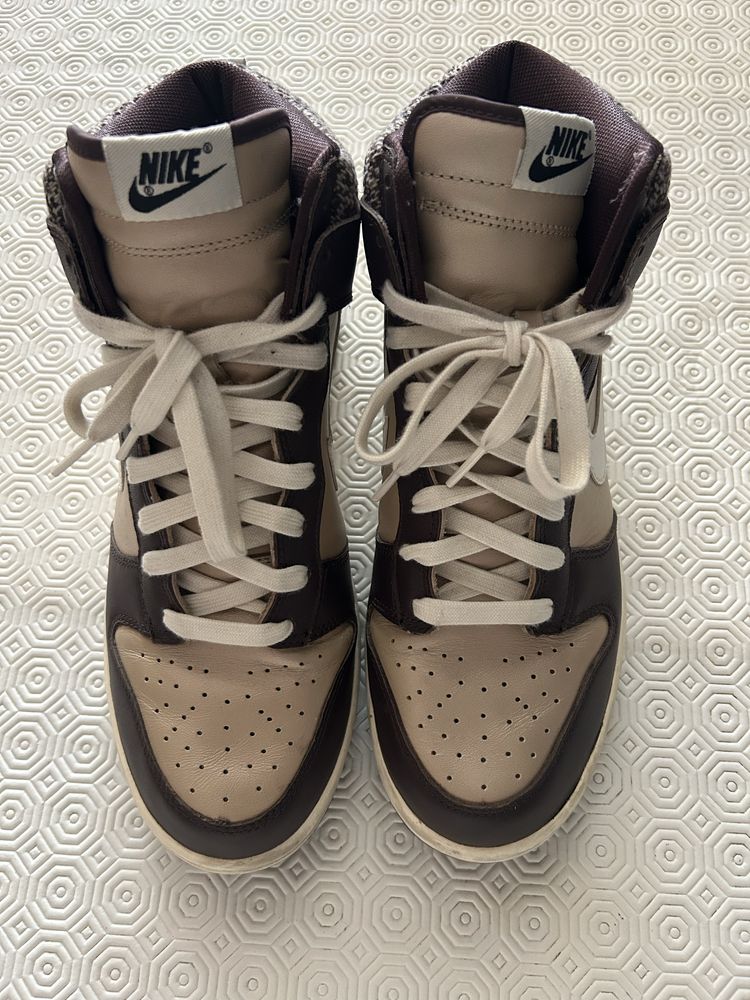 Nike Dunk High Premium SB “ Brown Tweed “ Raro de 2007 Edicao limitada