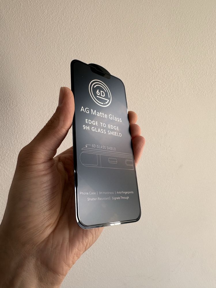 Szkło hartowane MATOWE cały ekran do IPHONE 13 / 13 PRO / 14 / 16e