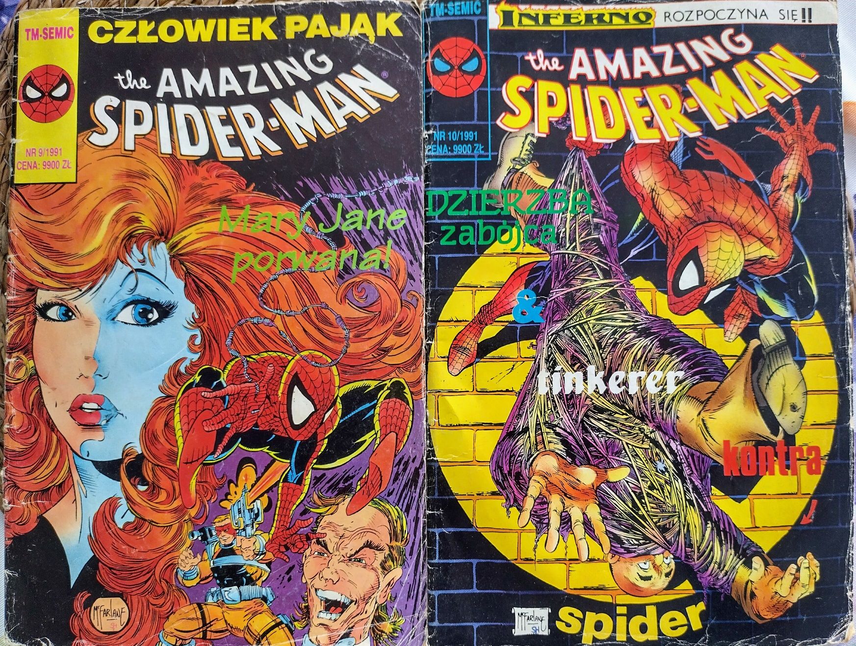 Komiksy Spider-Man 9/1991 i 10/1991