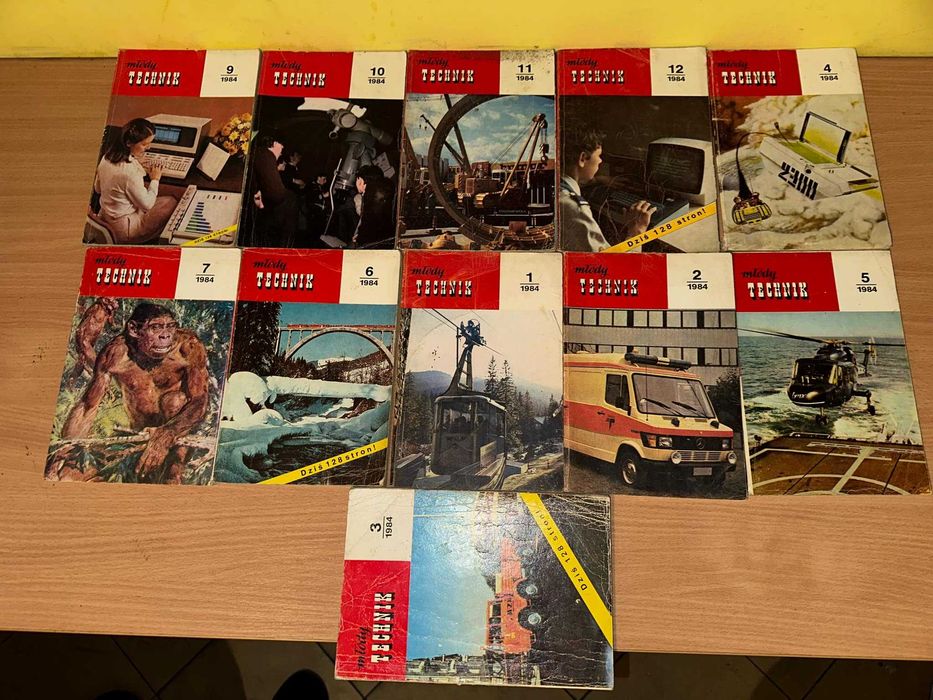 Młody Technik – zestaw numerów z 1984 roku (11 sztuk) Darmowa dostawa