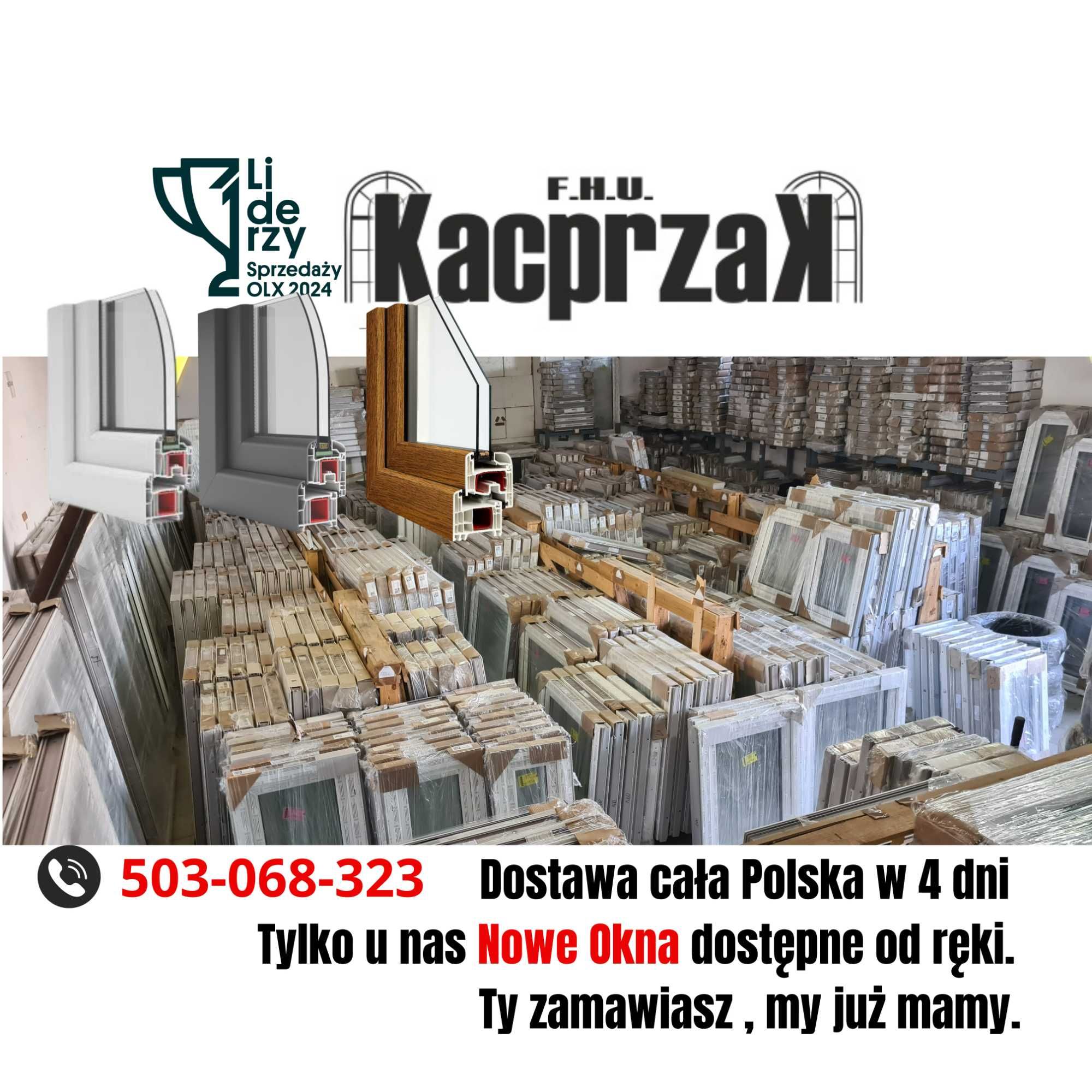 OKNA KacprzaK OKNO PCV 60X40 Nowe Zew Antracyt - Dostępne od ręki!