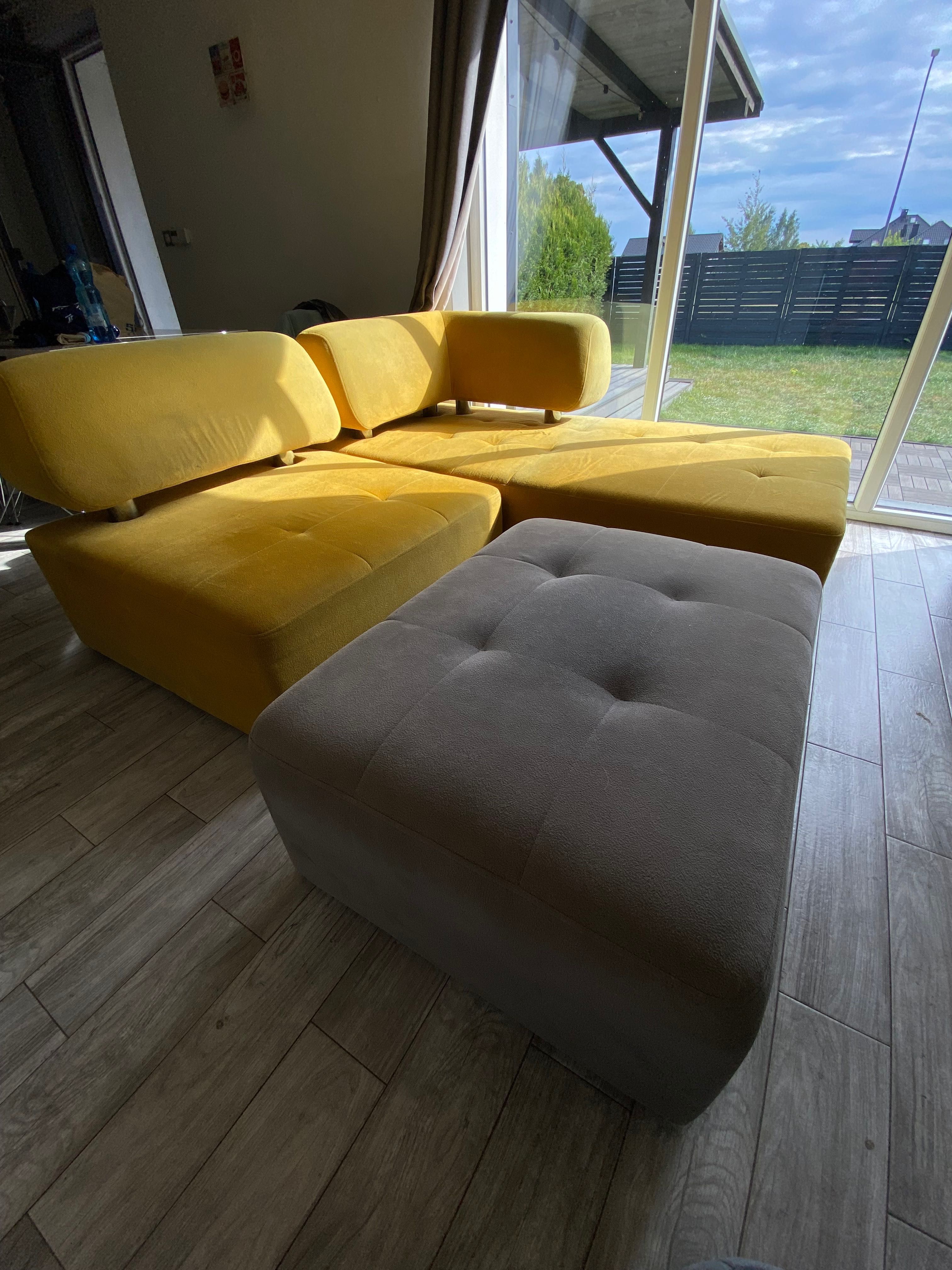 Sofa narożnik + podnóżek do kompletu