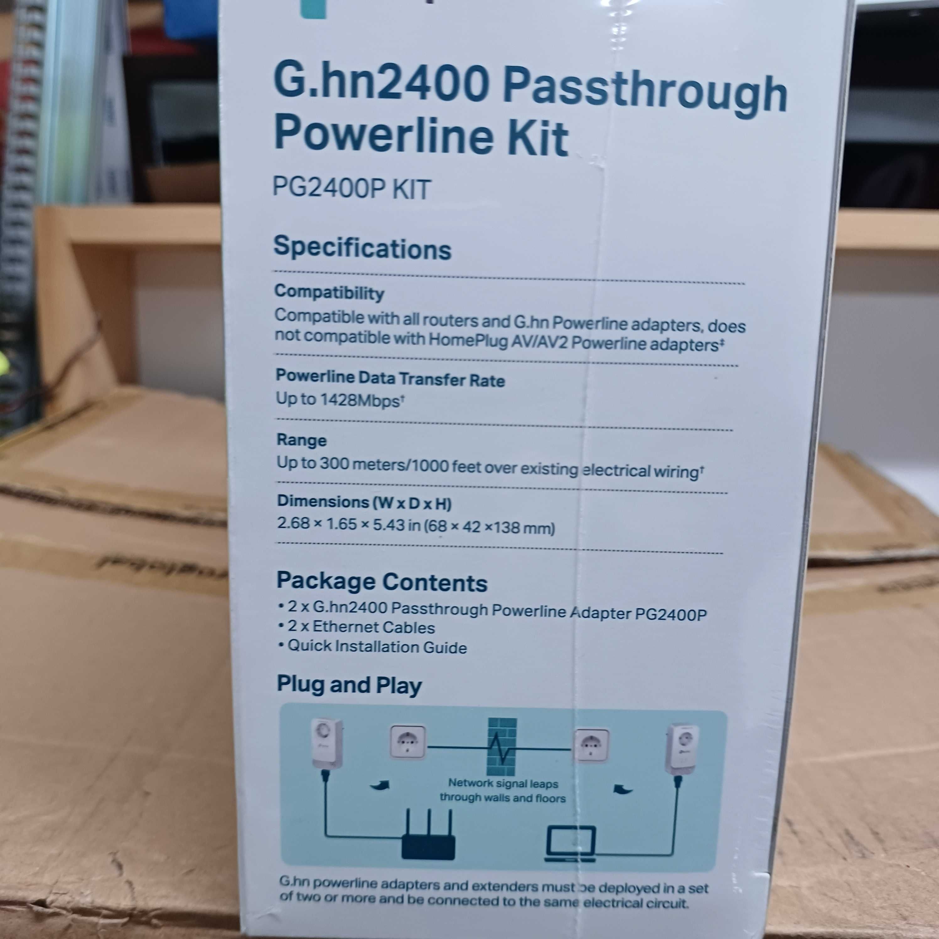 Kit Powerline TP-LINK PG2400P 1,4Mbps