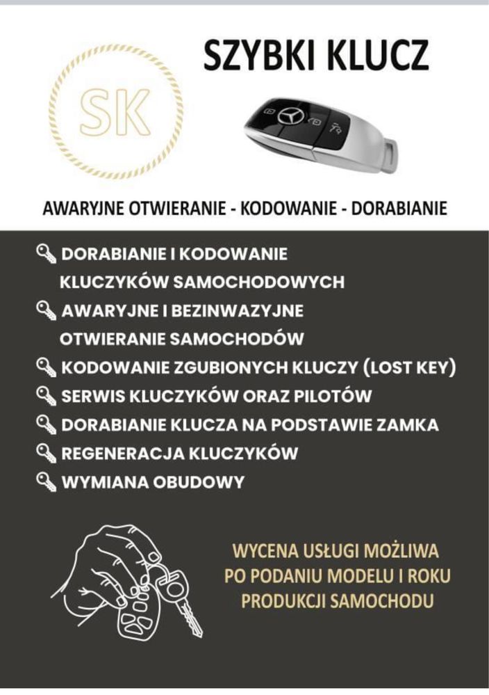Śląsk ! Dorabianie kluczy samochodowych ,kodowanie   ,Wyceń !