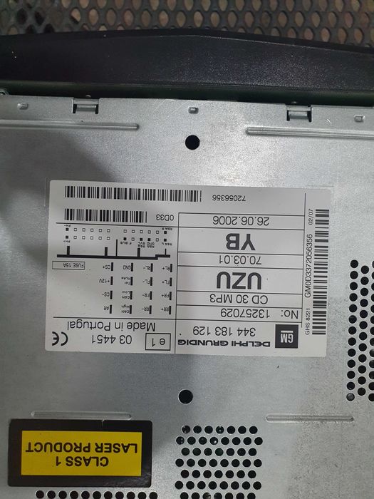 Radio Opel CD30 MP3 piano black sprawne