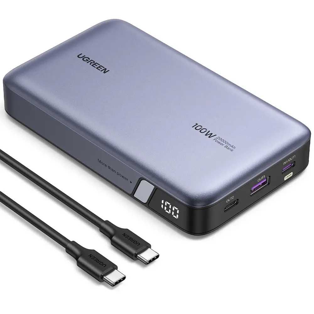 Повербанк UGREEN PB720 20000 mAh 100W для ноутбука та девайсів