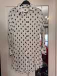 Vestido branco estampa preta