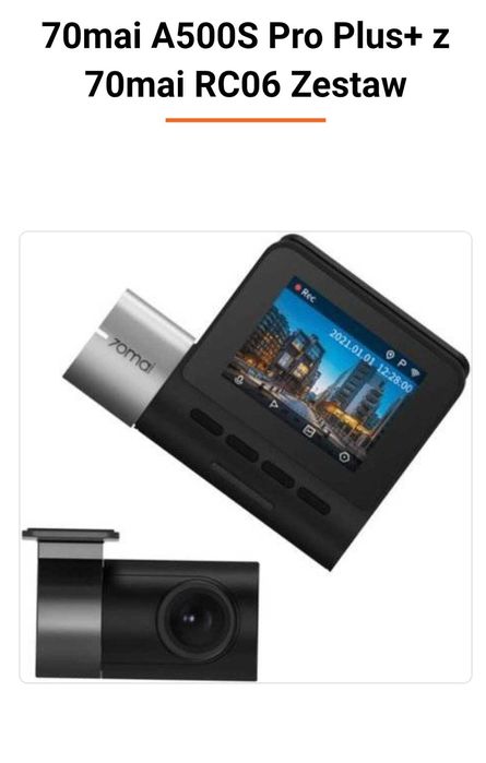 a500s Kamera samochodowa wideorejestrato 70mai