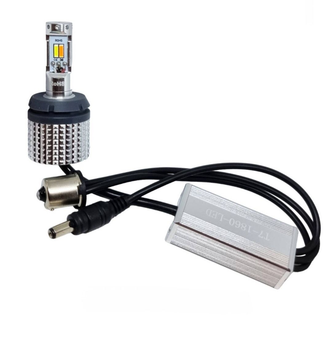 Лампы Дхо + поворот DRL+поворот Cob Light W21w P21W, 1156 7440 бел+жел