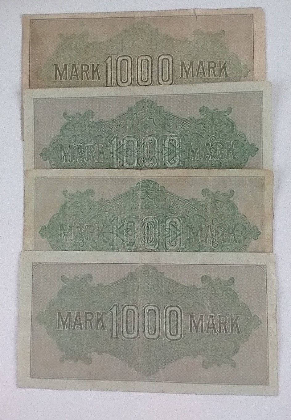 zestaw banknotów 1000 marek ,  1922 , Niemcy , 4 szt.