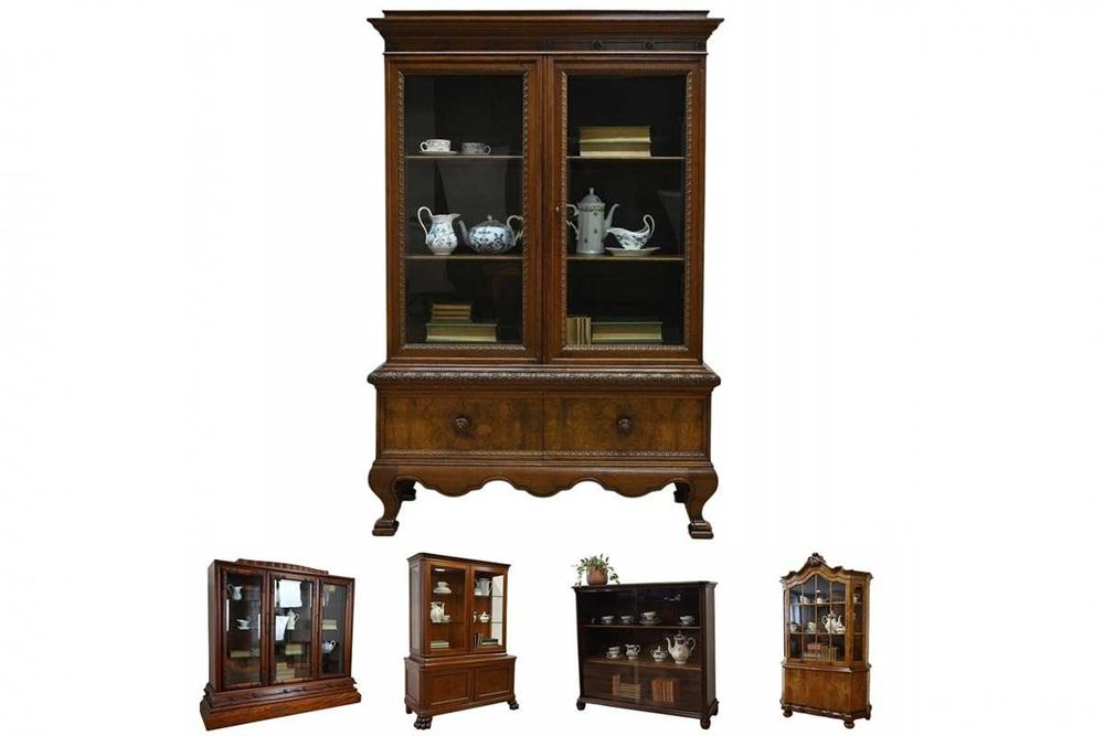 witryny serwantki antyki stare meble po renowacji