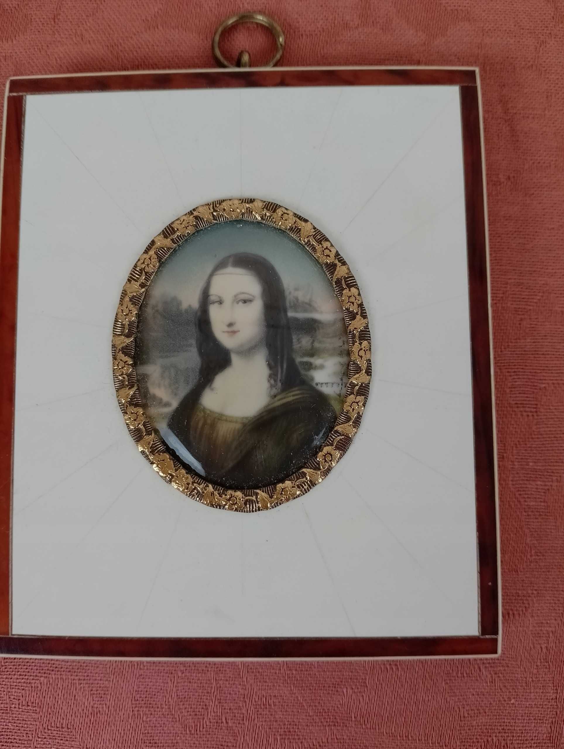 Obraz miniatura portretowa oryginalna - Mona Lisa