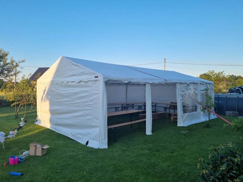 Wynajmę namiot pawilon imprezowy / ogrodowy 5x8m, ławki oraz stoły