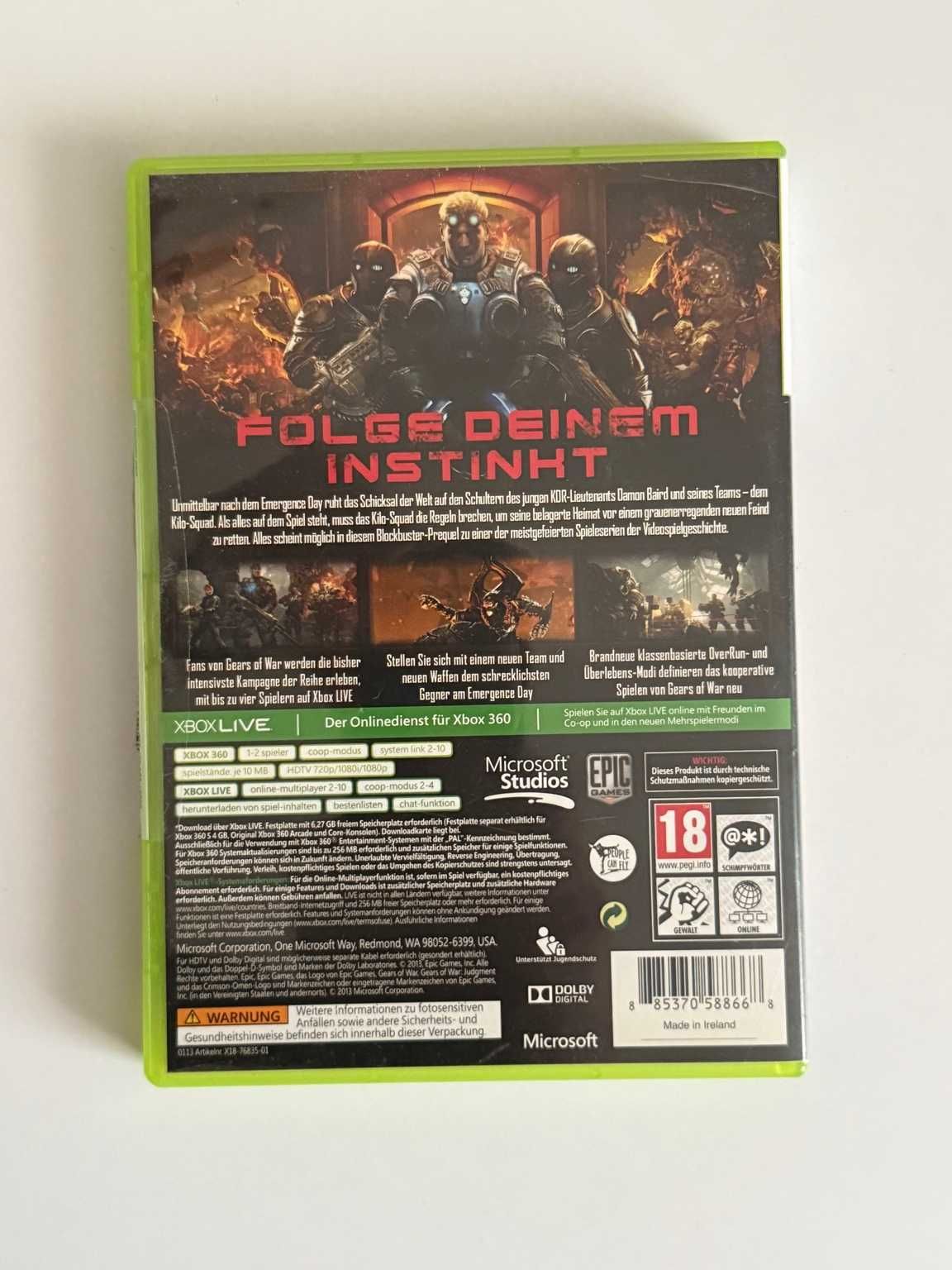 Gears of War Judgment X360 (PL PAL) BDB stan