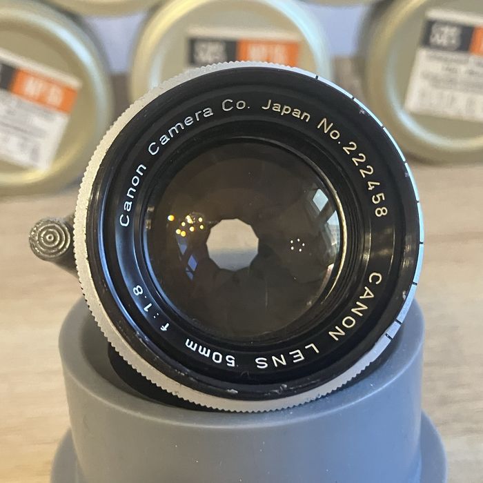 Canon 50mm f/1.8 obiektyw dalmierz LTM M39 Leica vintage