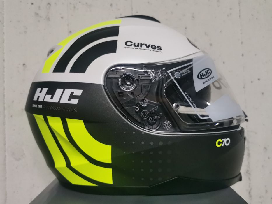 Capacete HJC C70 Curves White/ Yellow Gloss [ S ]( NOVO )
