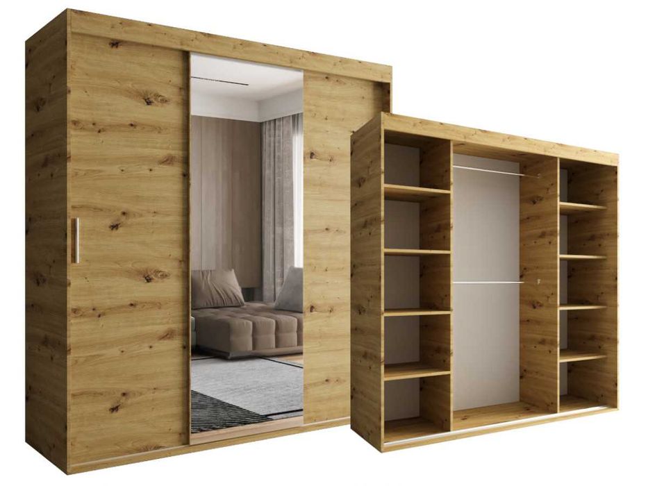 Szafa WYSYŁKA OD 3 DNI ARTISAN 3 Drzwiowa 180 CM Lustro OTARIO