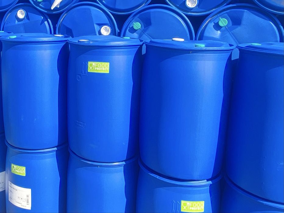 Бочка харчова тара, ємність пластикова б/в 100л( під дві корки, проб)