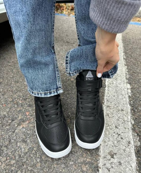 КОЖА зима на 37 (24см)  кросівки хайтопи натуральна шкіра зи