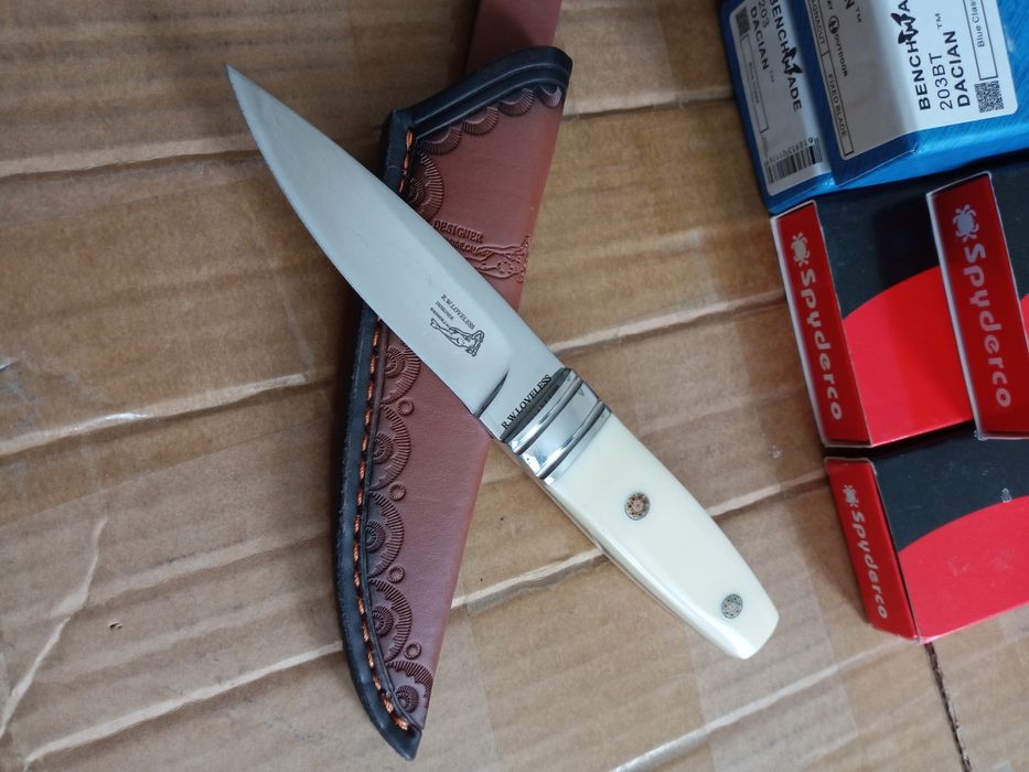 Nóż Biała noc. r. w. loveless marmur m390