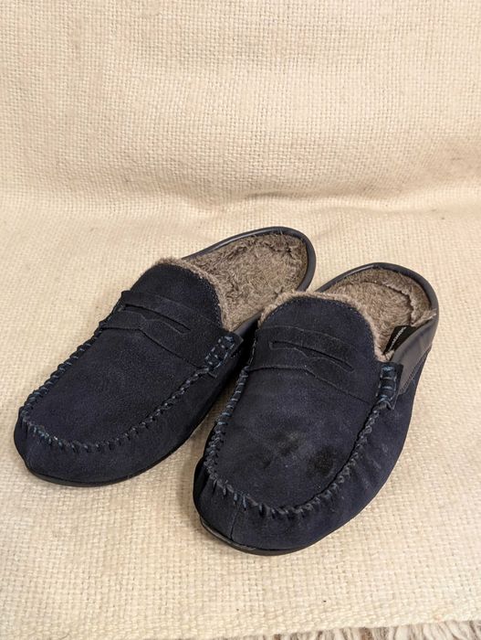 Klapki, kapcie męskie skórzane