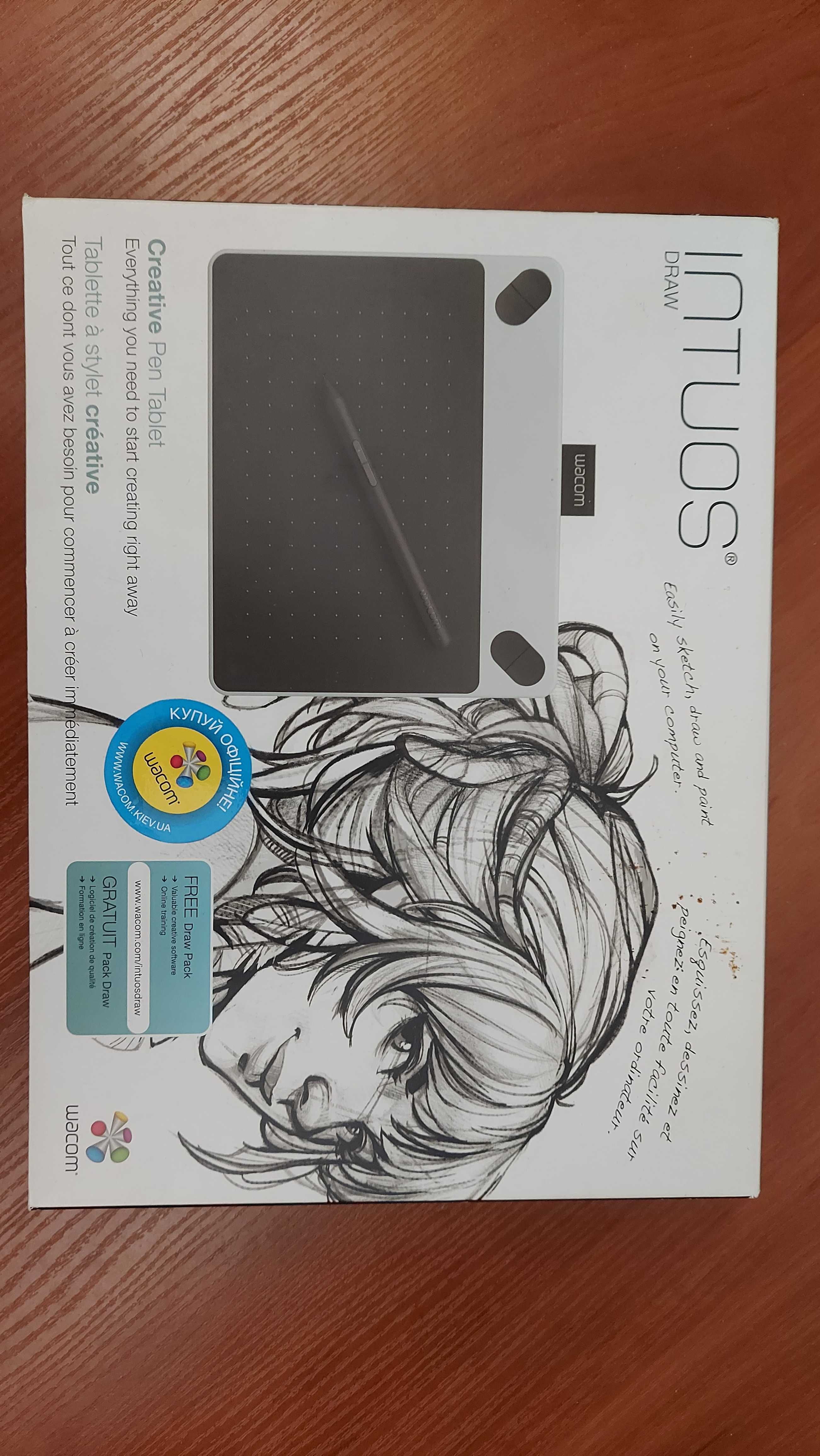 Графічний планшет Wacom Intuos Draw Pen S North White CTL-490DW-N