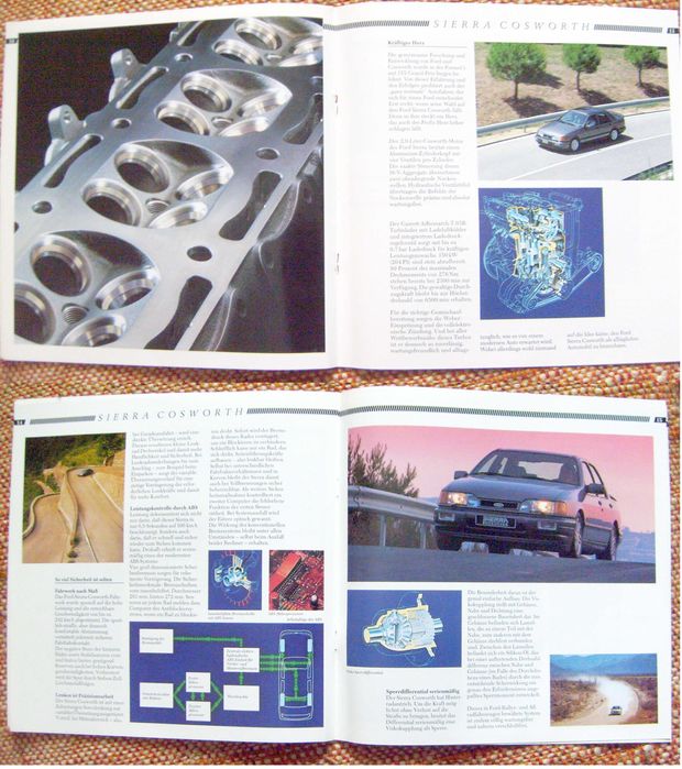 Ford Sierra 4x4 Cosworth 1988 - prospekt 18 stron, BDB * RABATY 10% !