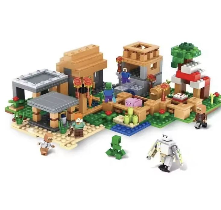 Duży Zestaw Klocków Minecraft "Wioska"