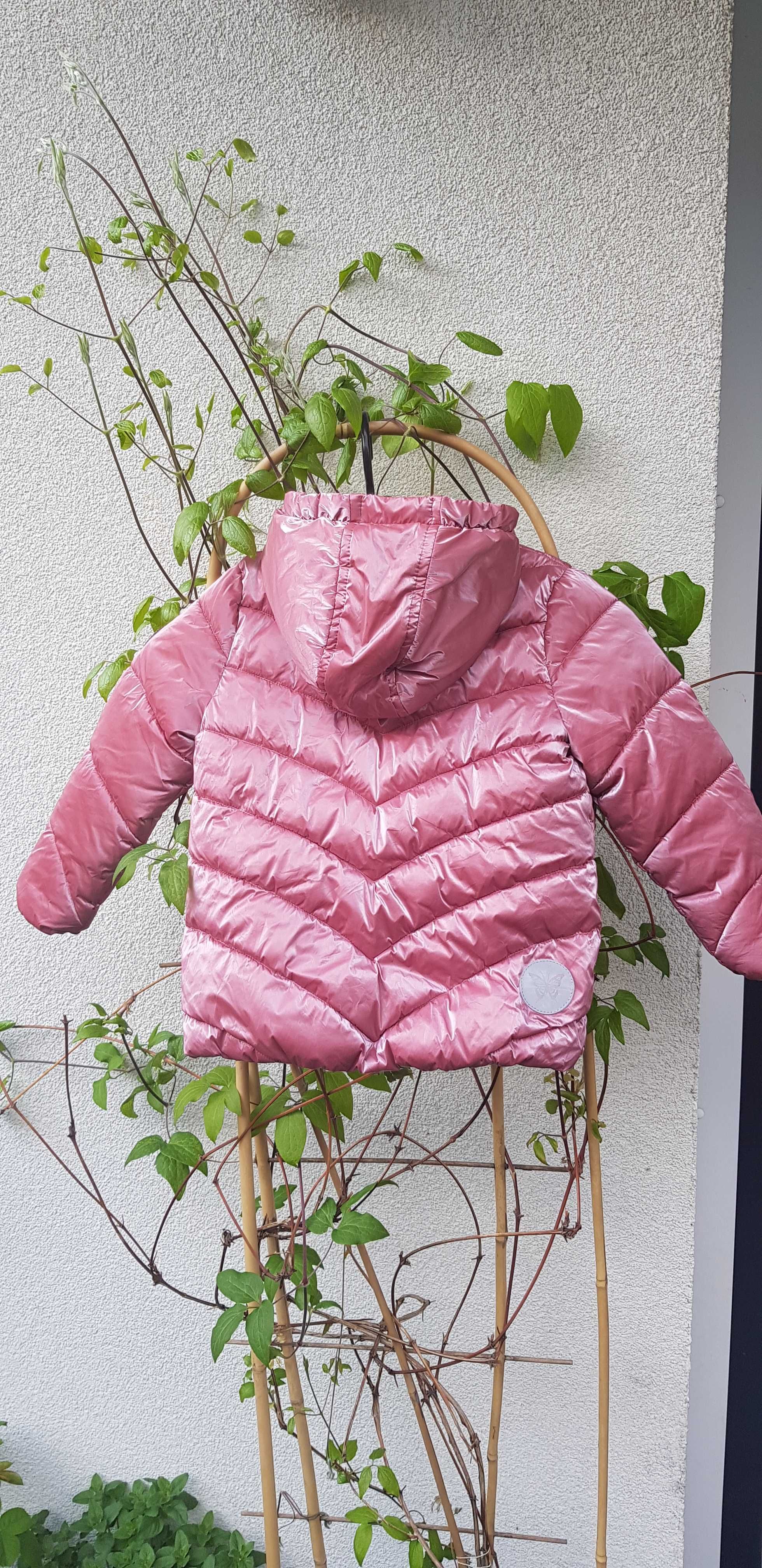 Kurtka dziewczęca, dla dziecka różowa wiosenno-letnia, Coccodrillo 92