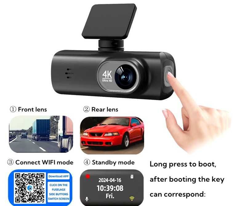 Видеорегистратор Ultra HD 4K 3840*2160P с WiFi и GPS. Просто "бомба"