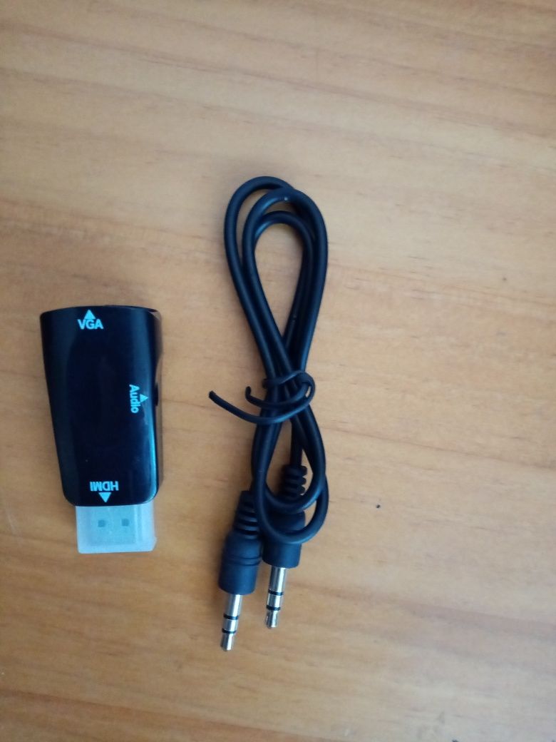 Cabo Adaptador Conversor HDMI para VGA  + cabo áudio