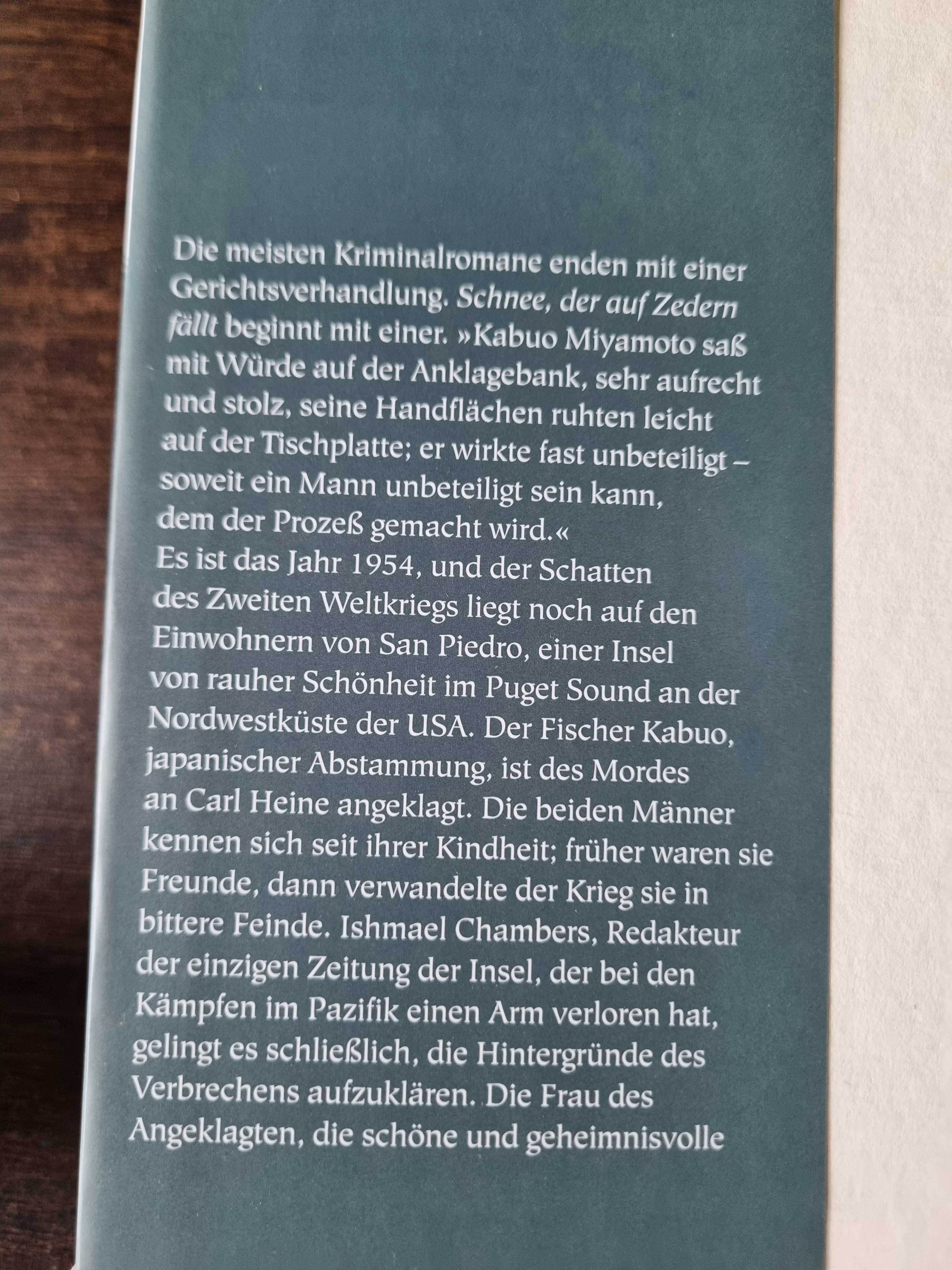 Schnee der auf Zedern fallt David Guterson w języku niemieckim