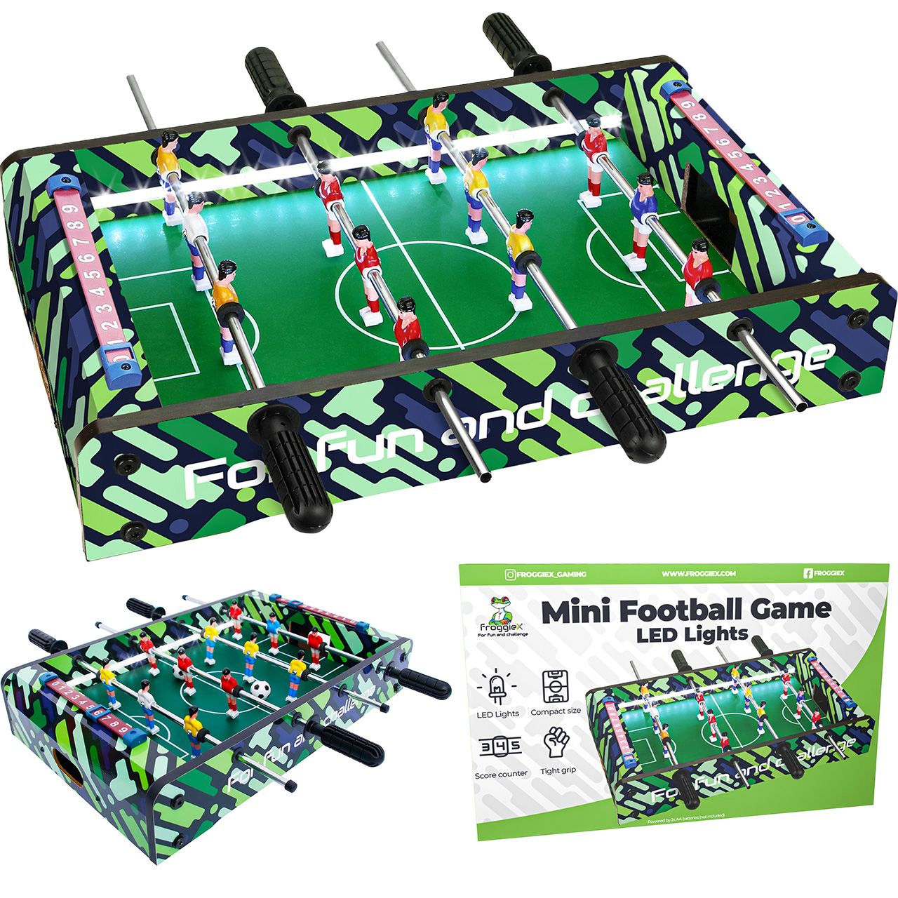 Froggiex Mini Piłkarzyki Stół Piłkarski Mecz Outlet FX-TS-MFB-LED-O