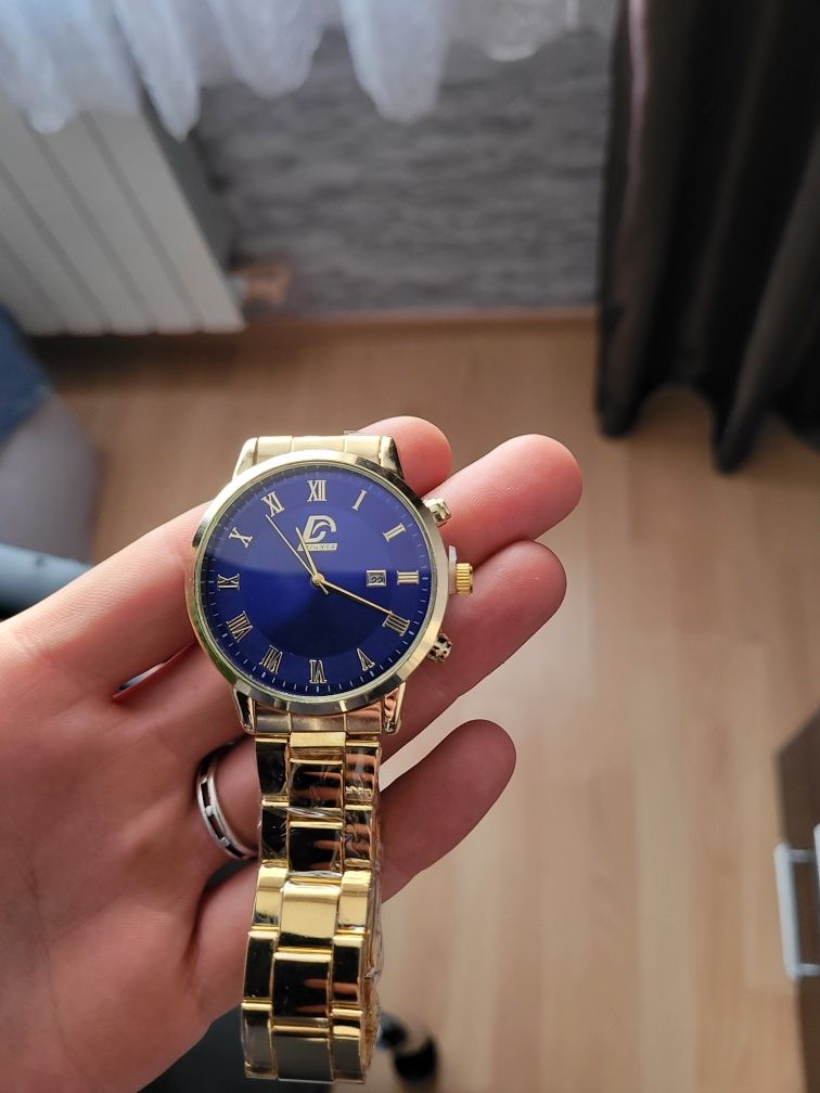 Złoty zegarek meski