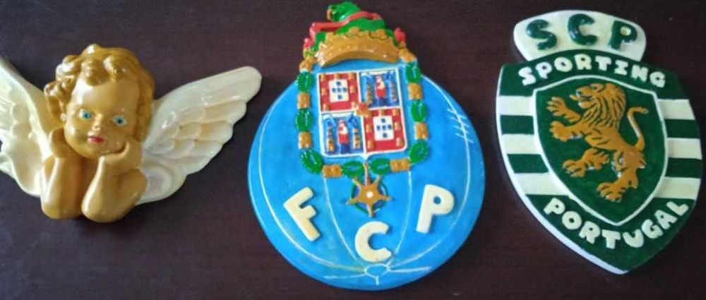 3 Peças em Gesso Artesanais Para Desocupar