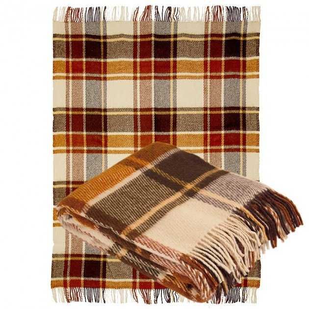 Плед из новозеландской шерсти, 100% шерстяной плед  ТМ Ярослав