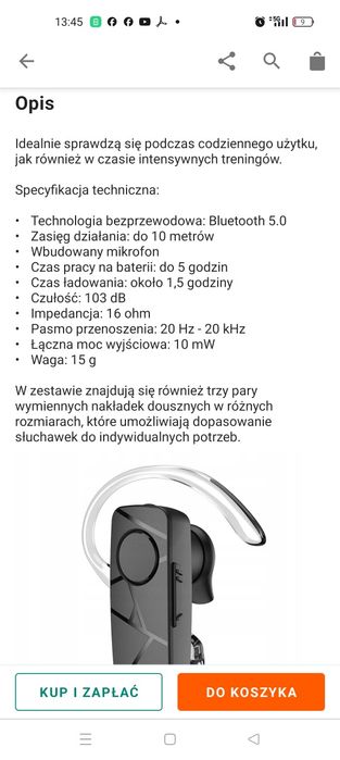 Słuchawki douszne tellur Vox 55