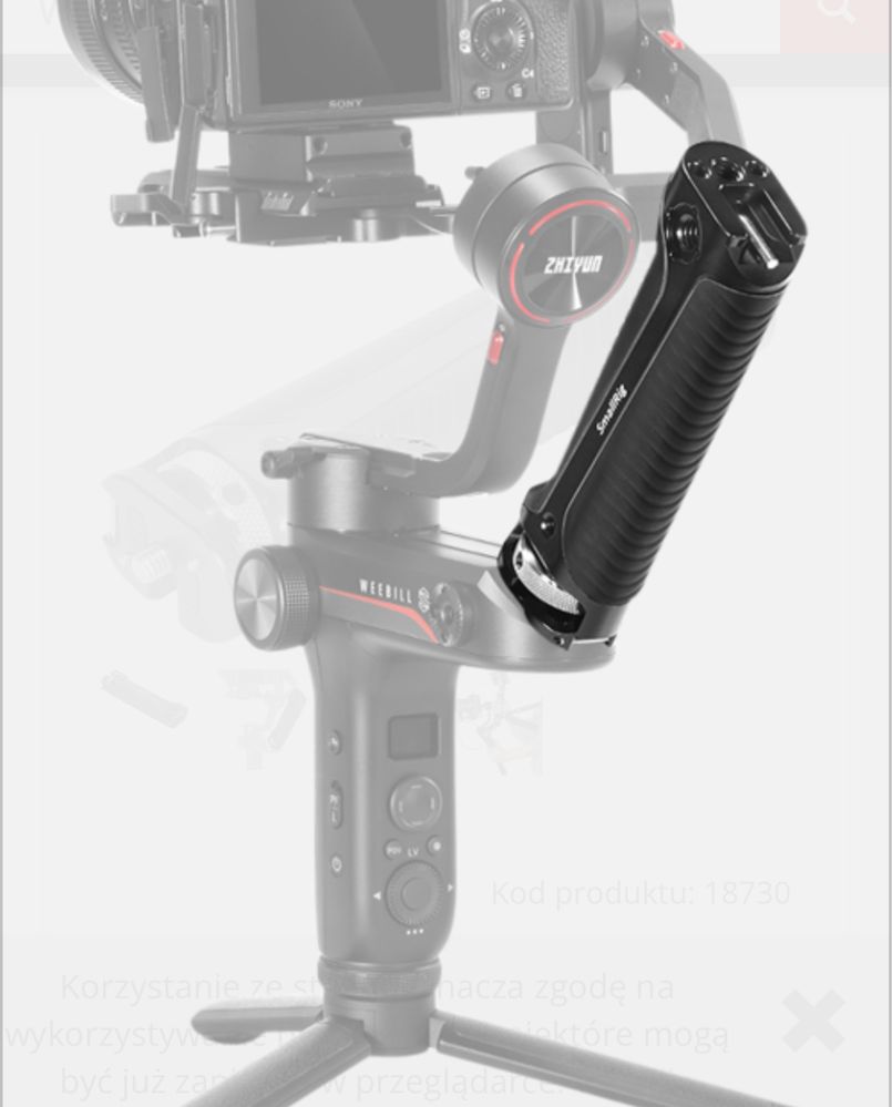 Gimbal Zhiyun Weebill S + uchwyt Smallring