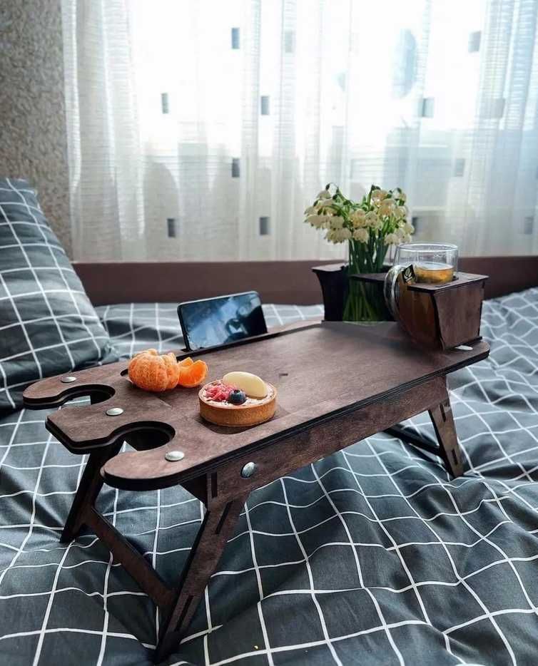 Розкладний столик у ліжко підставка для ноутбука стол для пікніка