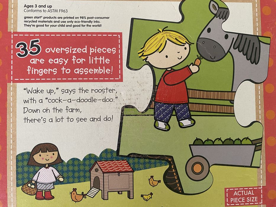 Os Animais da Quinta Puzzle Gigante Na Quinta Puzzle de madeira Quinta